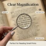 Vintage 925 Sterling Silver Magnifying Glass Necklace - 10X Loupe Monocle Necklace Pendant Reading Magnifier Lens (Little Bear) - Image 4