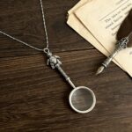 Vintage 925 Sterling Silver Magnifying Glass Necklace - 10X Loupe Monocle Necklace Pendant Reading Magnifier Lens (Little Bear) - Image 7