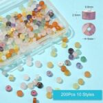 LiQunSweet 200 Pcs 10 Styles Natural Heishi Stone Disc Spacer Beads Flat Round Loose Stone Beads for Bracelet Earrings Necklace Jewelry Making - Image 4