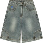 Aelfric Eden Washed Reverse Jorts Mens Casual Denim Shorts Loose Fit Baggy Jean Short Streetwear Trendy Outfits - Image 2