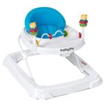 BABY JOY Baby Walker, Foldable Activity Walker with Adjustable Height, Large Tray & Removable Toys, Baby Walker with Wheels for Boys Girls 6-18 Months (Blue) - Image 2