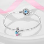 Butterfly-Letter Initial-Alphabet Bead Charms - S925 Sterling Silver A~Z Letters Charms with Cubic Zircon Stones, Butterfly Alphabet Beads fit Pandora Bracelets Valentines Gifts for Wife/Girlfriend Women - Image 2
