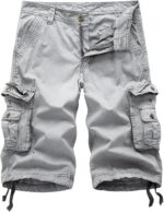 DONGD Mens Cargo Shorts Cotton Relaxed Fit Camouflage Camo Cargo Short - Image 2