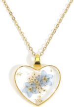 Forget-Me-Not Pressed Flower Necklace | Handmade Floral Necklace for Women | Forget-Me-Not Jewelry for Her - Image 2