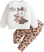 Infant Toddler Baby Girls Clothes Outfits,2 Piece Cute Fall Long-sleeve Top and Pants - Image 2