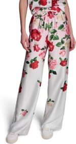 Karl Lagerfeld Women's Pull on Flower Print Summer Fashion Pants - Image 2