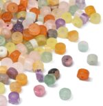 LiQunSweet 200 Pcs 10 Styles Natural Heishi Stone Disc Spacer Beads Flat Round Loose Stone Beads for Bracelet Earrings Necklace Jewelry Making - Image 2