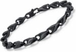 Link Chain Bracelet for Men : Durable Stainless Steel Men's Bracelets,Sweatproof Curb Wrist Chain,Waterproof Hip Hop Graduation,Birthday,Holiday Jewelry Gift for Boyfriend Husband Son Father Friend - Image 2