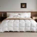 Luxury Goose Feather Down Fiber Comforter King Size 106"x90" – Extra Fluffy White Duvet Insert, Ultra Soft & Breathable, Noiseless All Season Hotel Collection Bedding - Image 2
