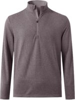 M MAELREG Mens Quarter Zip Pullover Golf Casual Fleece Lined Warmth Lightweight Stretch Mock Neck 1/4 Zip Sweatshirts for Men - Image 2