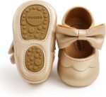 RVROVIC Baby Girls Shoes Soft Sole Mary Jane Flats Princess Dresses Shoes PU Cute Bow Prewalker - Image 2