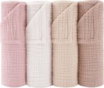 Susurration Muslin Burp Cloths 24x24 Inches Ultra Soft 100% Cotton, 4 or 7 Pack Baby Washcloths for Newborn, Absorbent Burp Rags & Swaddle Blankets - Image 2