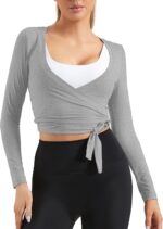 Women Tie Front Shrug Long Sleeve Bolero Cardigan Lightweight Casual Tops - Image 2